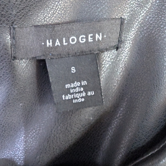 Halogen Black Faux Leather Midi Dress - Picture 8 of 9